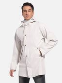 Men's Rain Jacket with Hooded Waterproof Long Raincoat