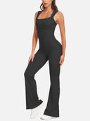 Workout Flare Jumpsuit for Women Sleeveless Romper